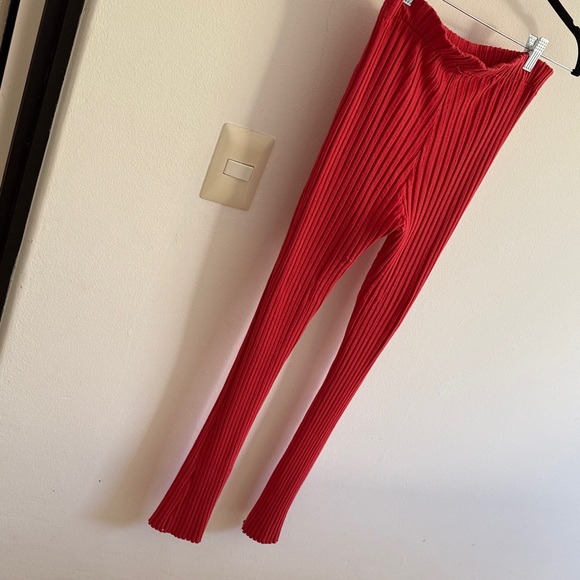 Simon Miller Red Ribbed Bottoms - Picture 4 of 5